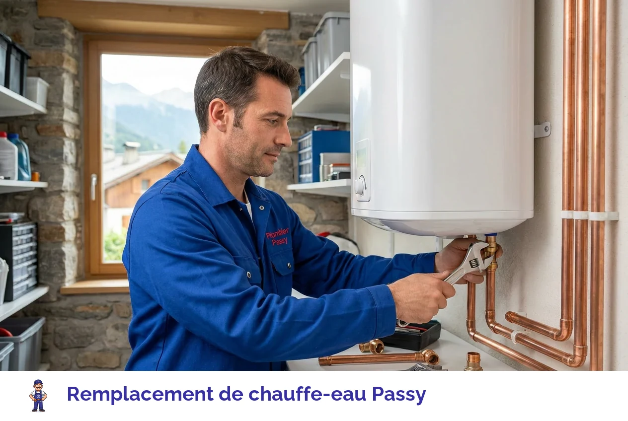 Remplacement de chauffe-eau à Passy