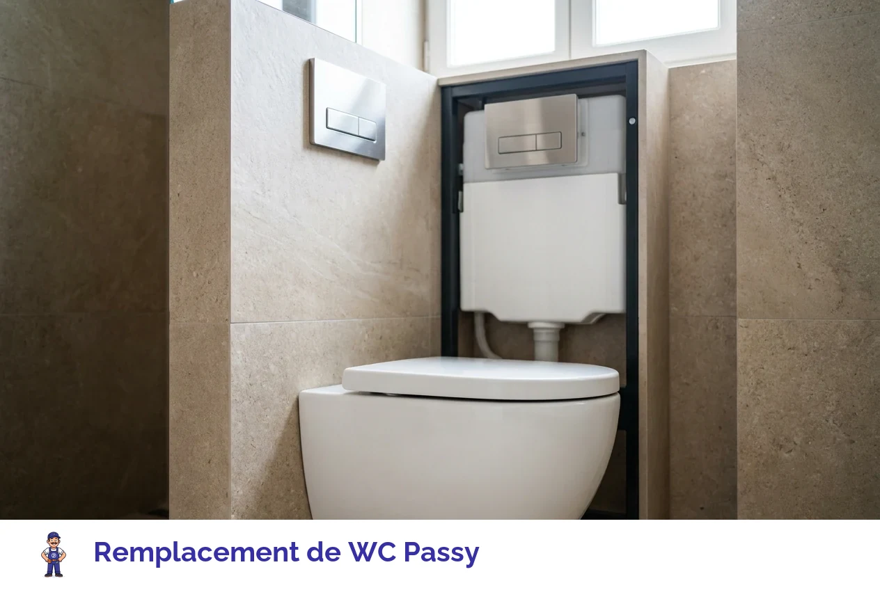 Remplacement de WC à Passy