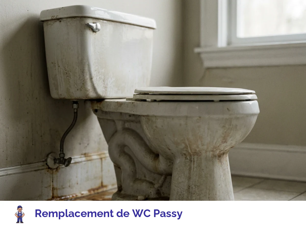 Remplacement de WC à Passy