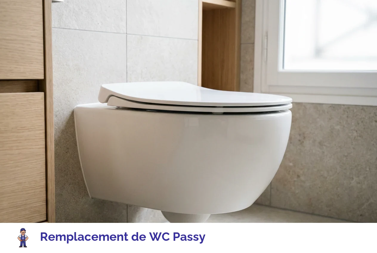 Remplacement de WC à Passy